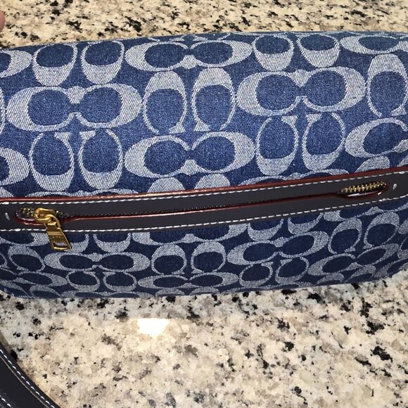 Coach Soft Tabby Shoulder Bag Signature Denim - Picture 1 of 6